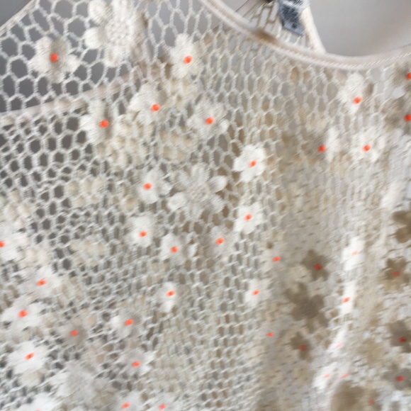 NWOT Ecote Crochet Neon Daisies Double Strap Tank - Picture 4 of 8